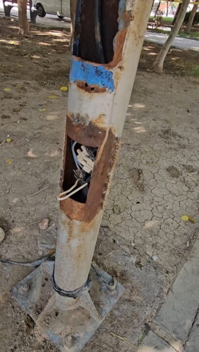 برق گرفتگی در پارک مطلبی