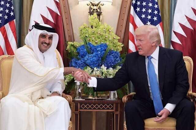 تماس تلفنی رئیس جمهور آمریکا با امیر قطر
