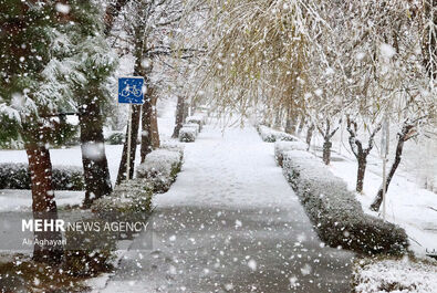 بارش برف زمستانی در ارومیه