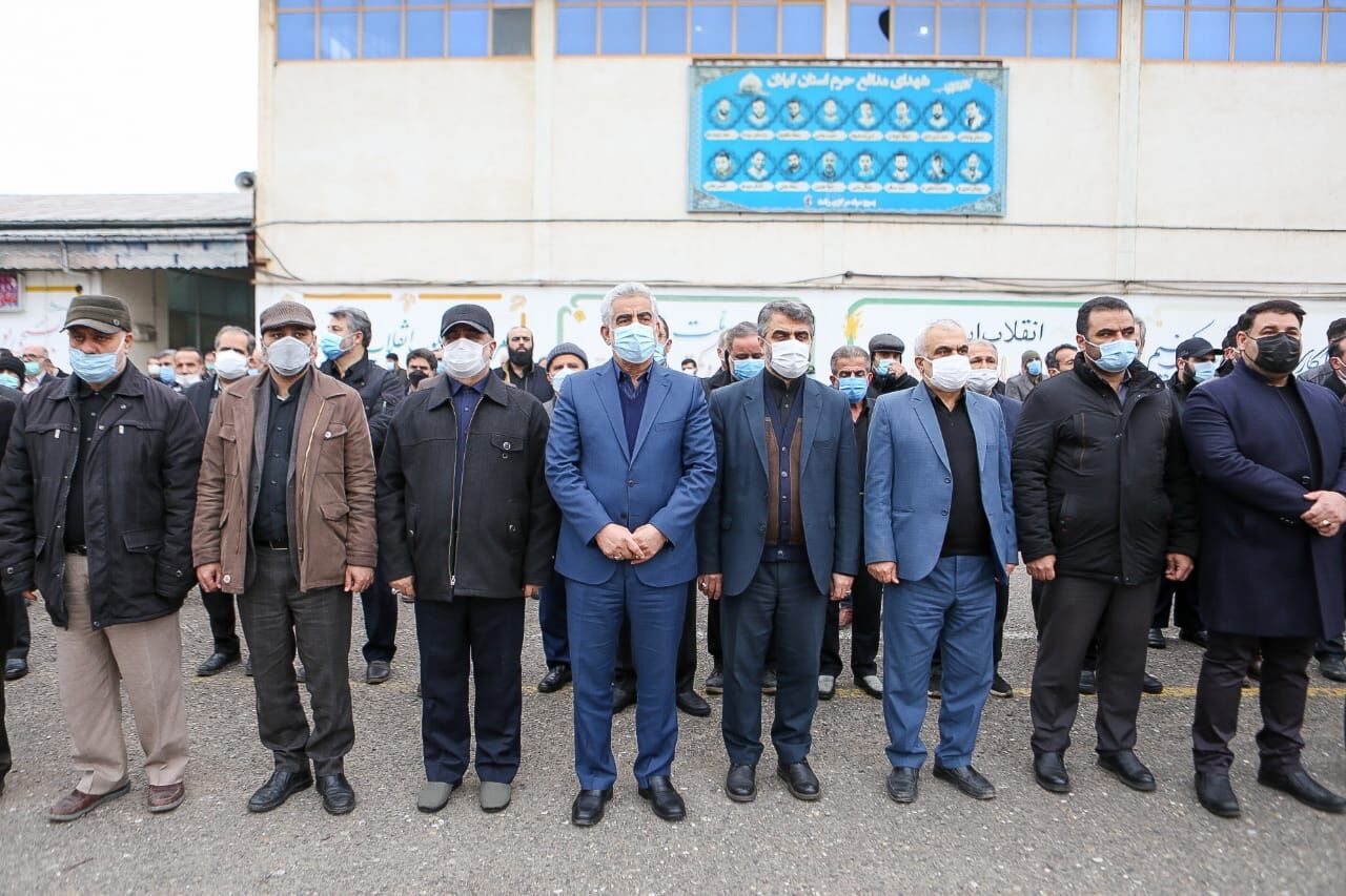 حضور استاندار گیلان در مراسم تشییع پیکر جانباز سرافراز حاج محمود عاطفی
