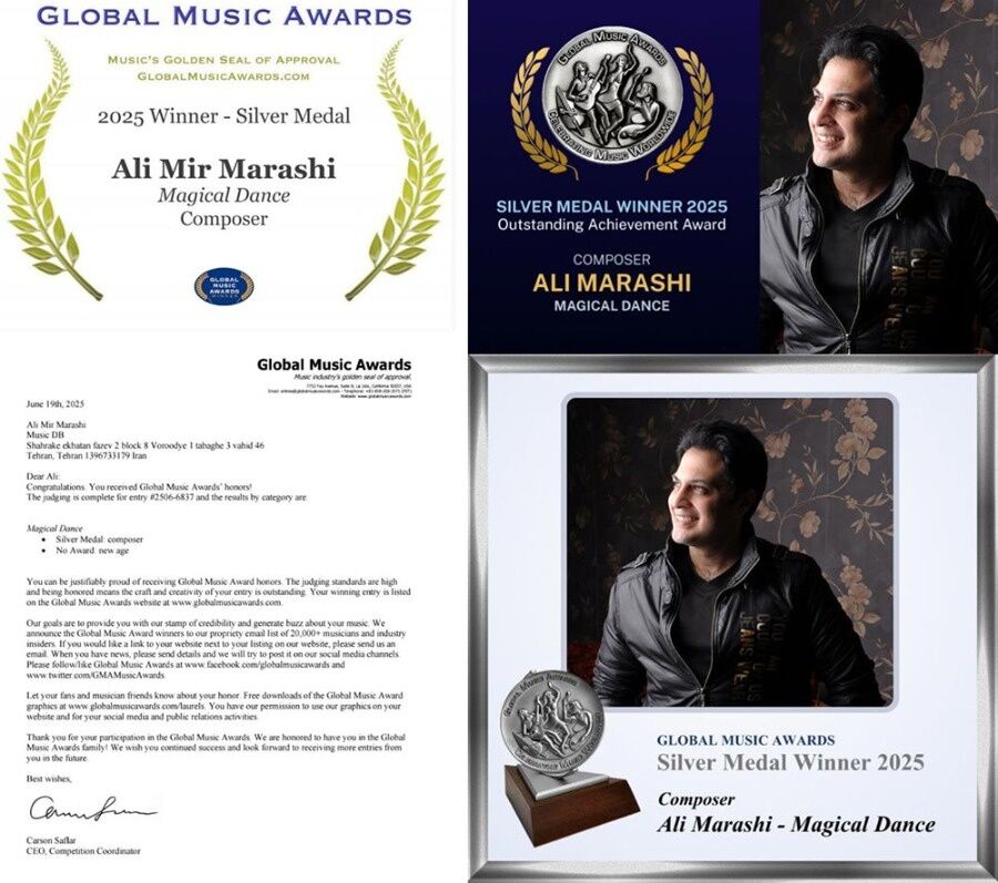 علی مرعشی؛ افتخار موسیقی ایران در جشنواره جهانی Global Music Awards