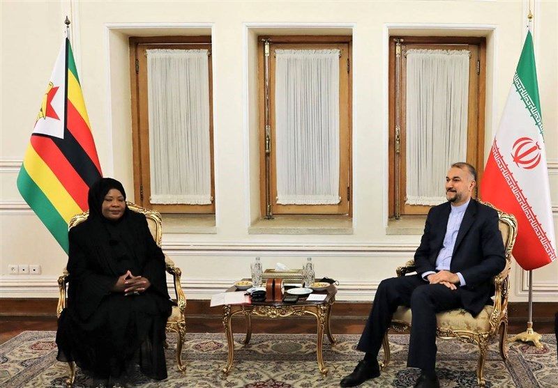 دیدار امیرعبداللهیان با همسر رئیس جمهور زیمبابوه