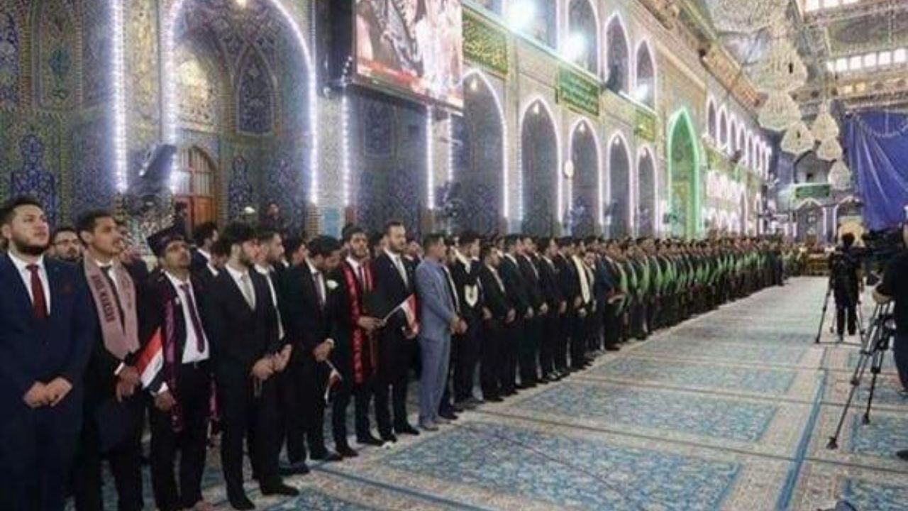 جشن فارغ‌التحصیلی در حرم امام حسین(ع) + عکس