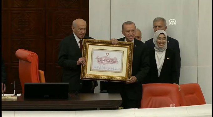 ویدئو | اردوغان سوگند ریاست جمهوری  را قرائت کرد