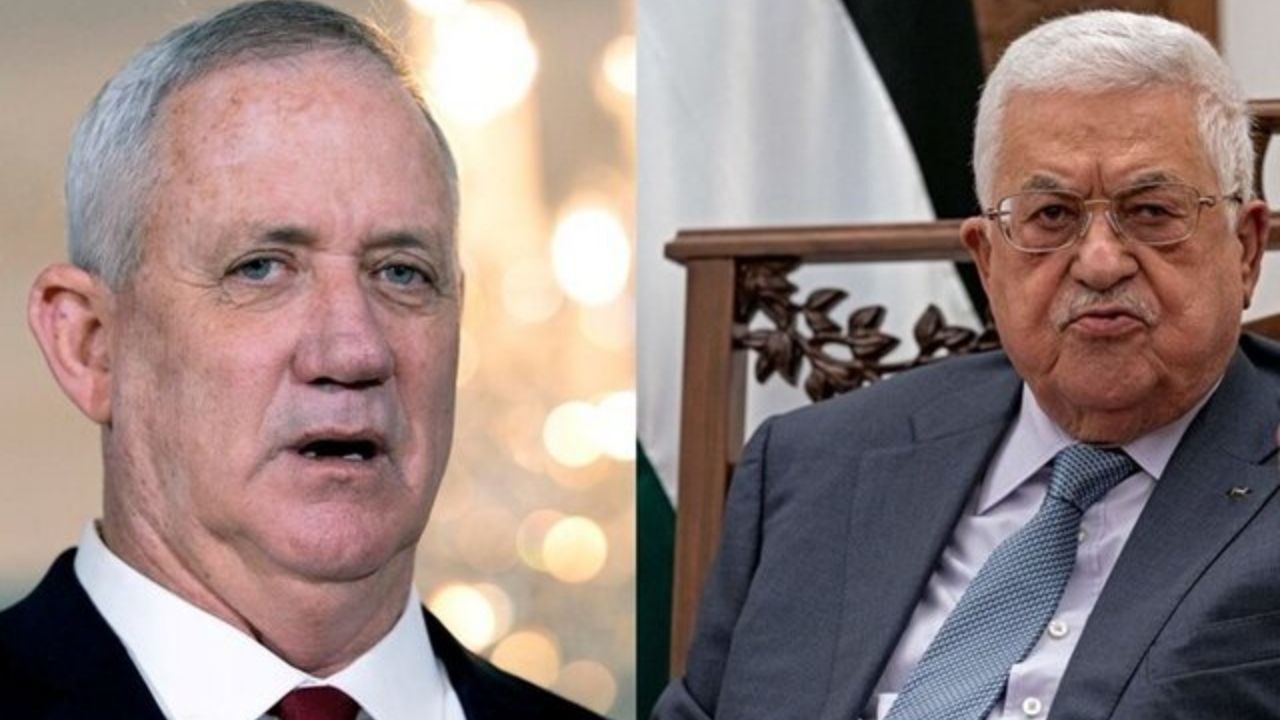دیدار محمود عباس با بنی گانتس