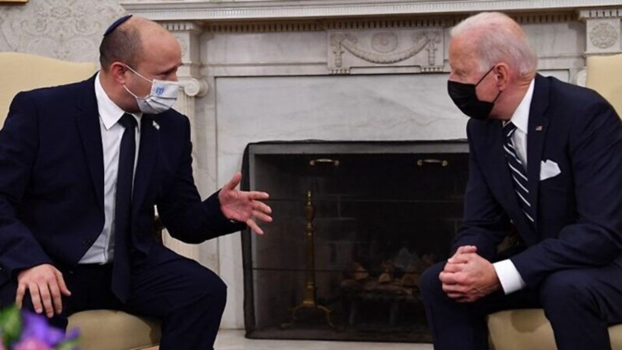 در سه موضوعِ ایران، بازگشایی کنسولگری آمریکا در قدس و توقف شهرک‌سازی‌ها، به بایدن «نه» گفتم