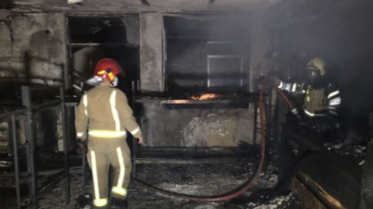آتش‌سوزی یک مجتمع مسکونی در کامرانیه تهران