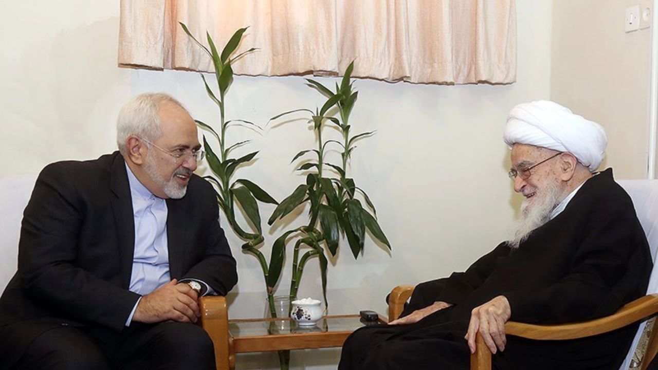 ظریف با آیت‌الله صافی گلپایگانی دیدار کرد