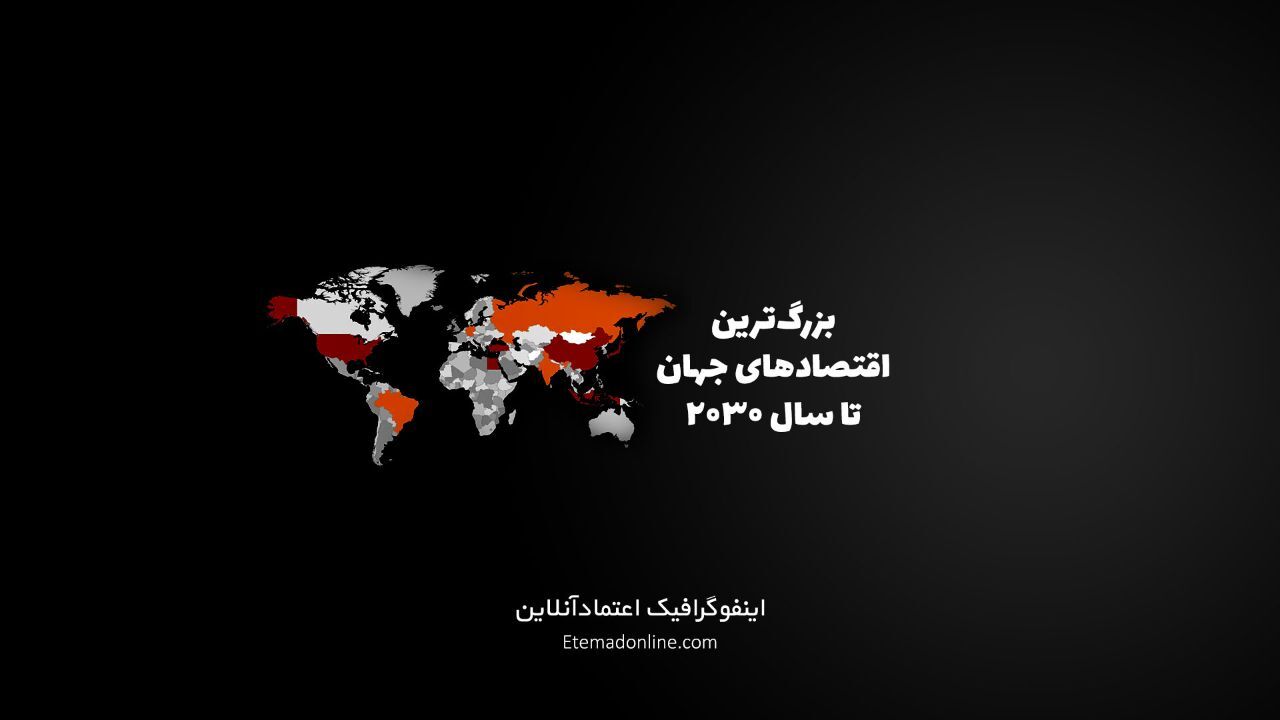اینفوگرافی| بزرگ‌ترین اقتصادهای جهان تا سال 2030