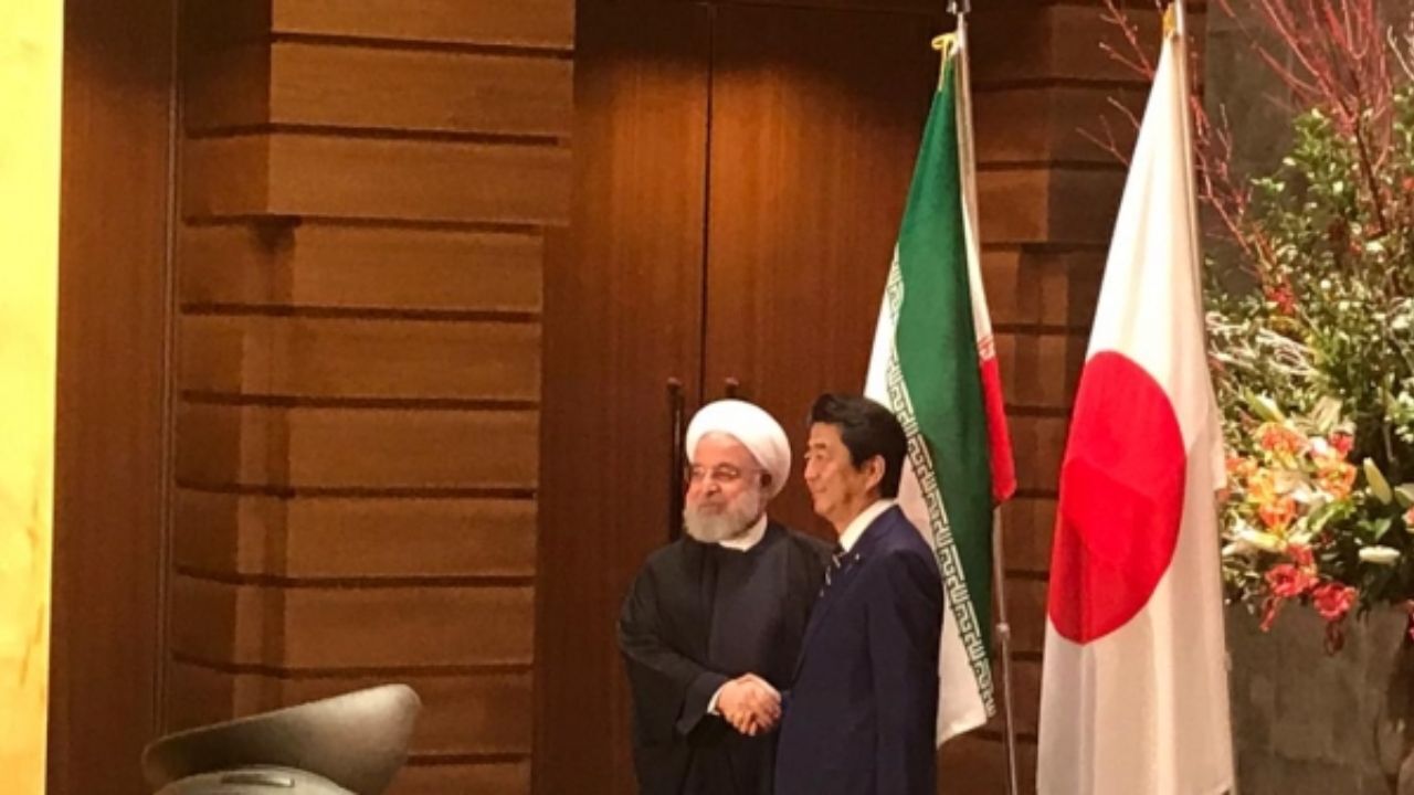 استقبال رسمی نخست‌وزیر ژاپن از رئیس‌جمهوری ایران