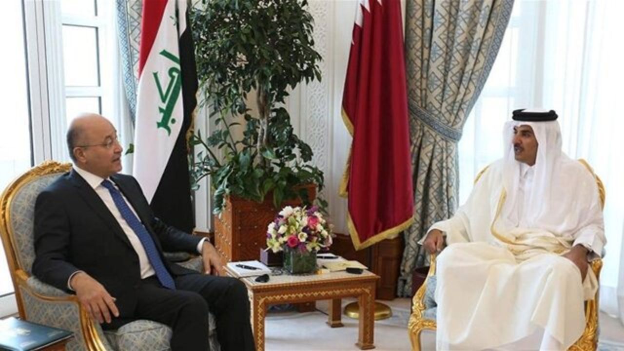 رایزنی تلفنی برهم صالح با امیر قطر و پادشاه اردن