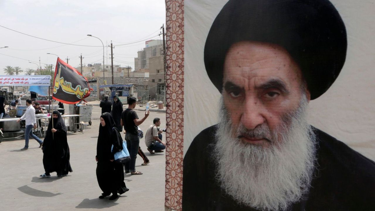 راهپیمایی در کاظمین عراق در حمایت از آیت‌الله سیستانی برگزار شد