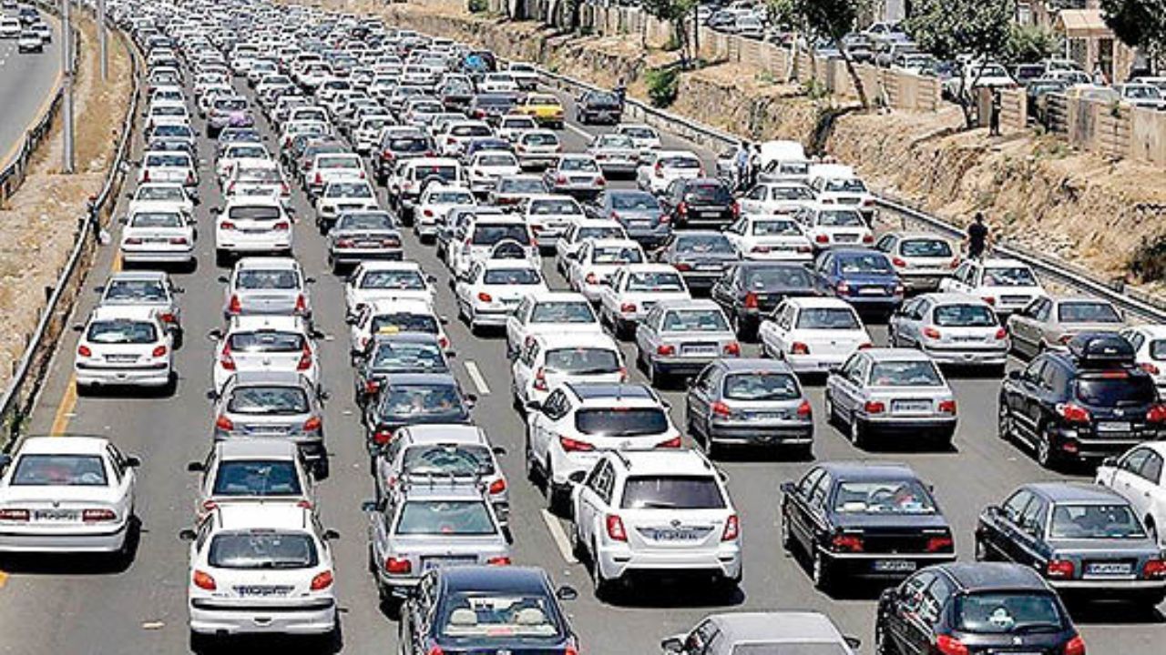 ترافیک سنگین در آزادراه قزوین_کرج_تهران