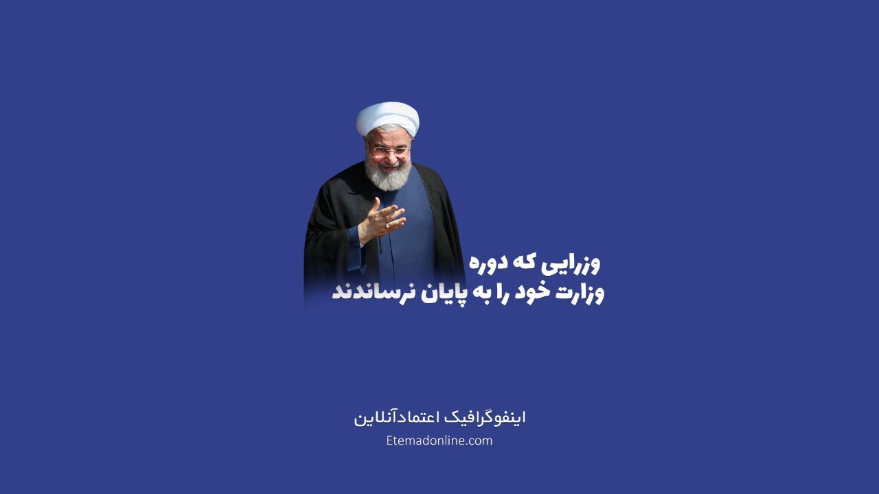 تیترمصور| وزرای نیمه‌راه روحانی در یک نگاه