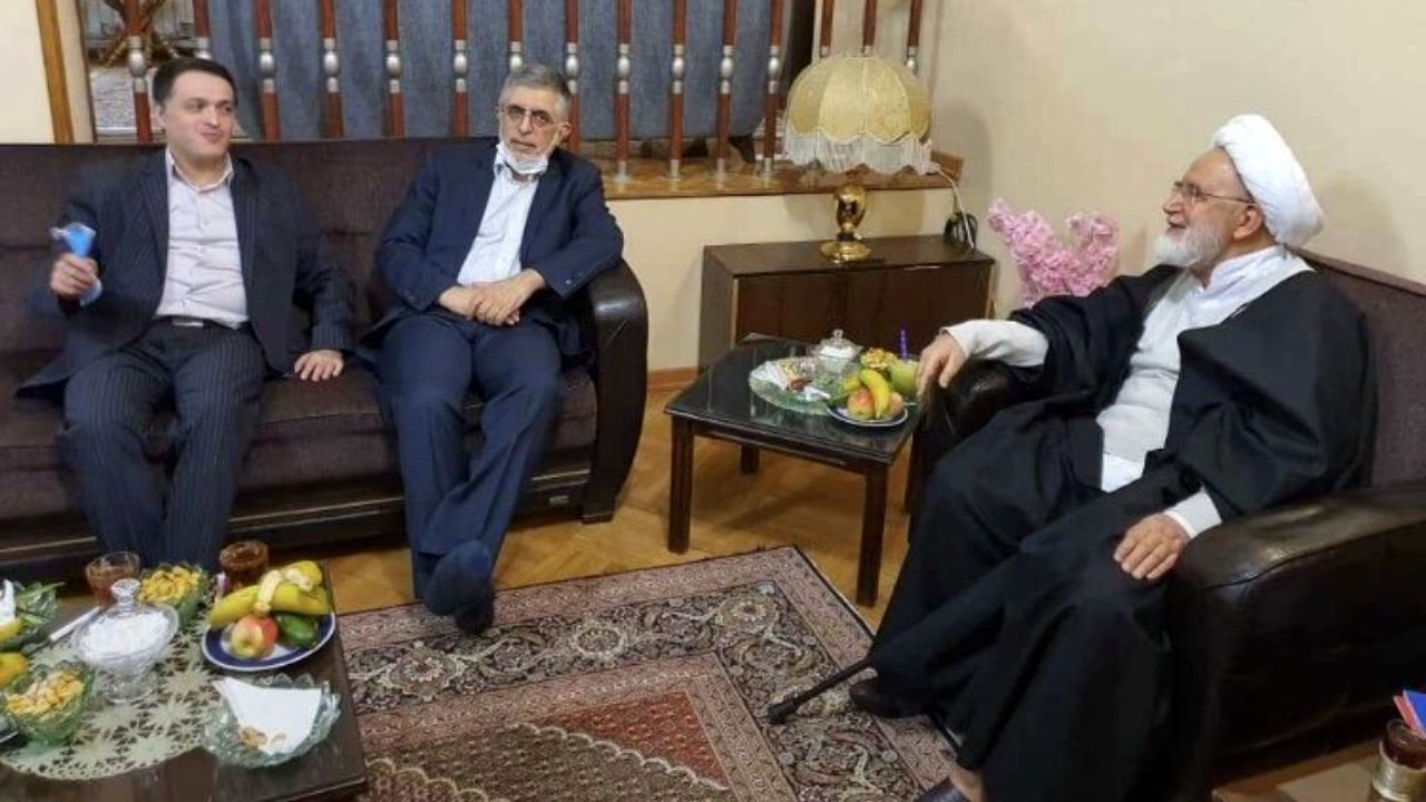 دو عضو حزب کارگزاران با شیخ مهدی کروبی دیدار کردند + عکس