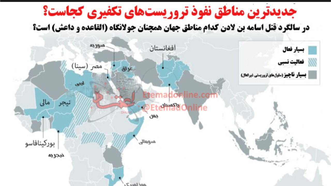 اینفوگرافی| جدیدترین مناطق نفوذ گروه‌های تکفیری کجاست؟