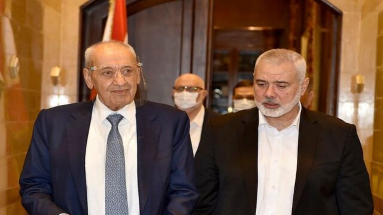 اسماعیل هنیه برای نبیه بری پیام فرستاد