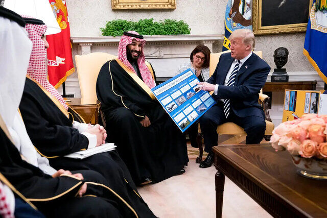 صلح خاورمیانه، موضوع گفتگوی ترامپ و بن‌سلمان