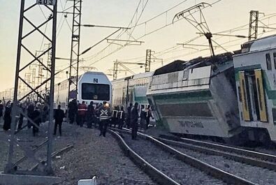 حادثه برخورد دو دستگاه قطار مترو کرج - تهران
