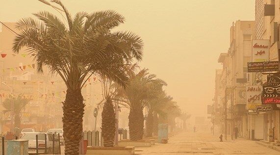هشدار نارنجی تاثیر توده خاک بر خوزستان