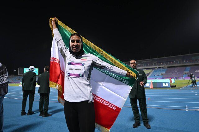 دختر هفتگانه ایران دومین طلای دوومیدانی در ریاض را کسب کرد