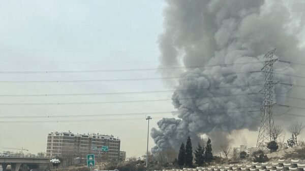 آتش‌سوزی در بازارچه جنت‌آباد تهران