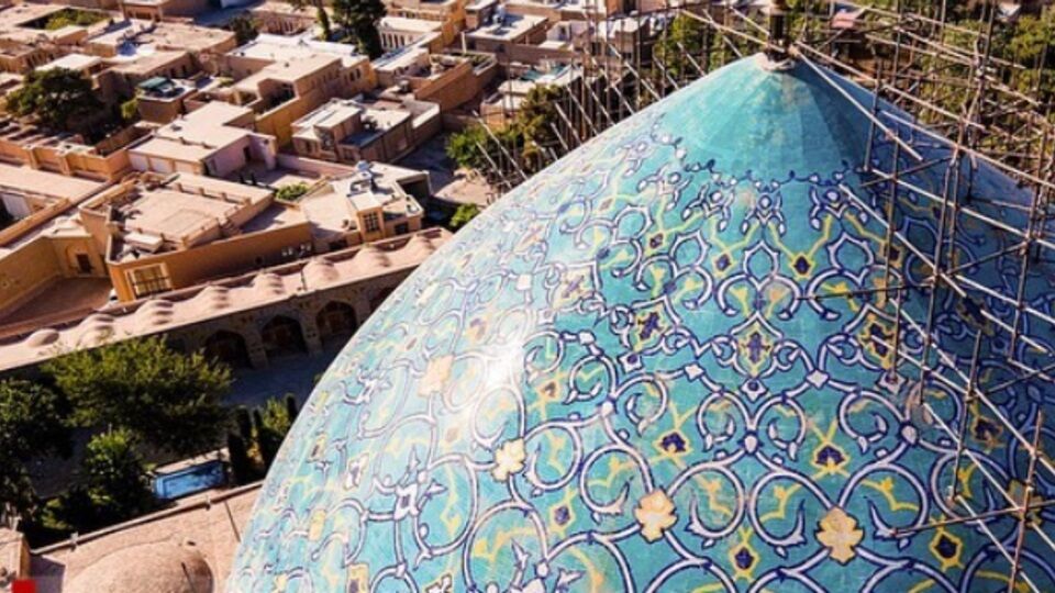 نتیجه افتضاح ۱۳ سال مرمت گنبد مسجد امام اصفهان+ ویدئو